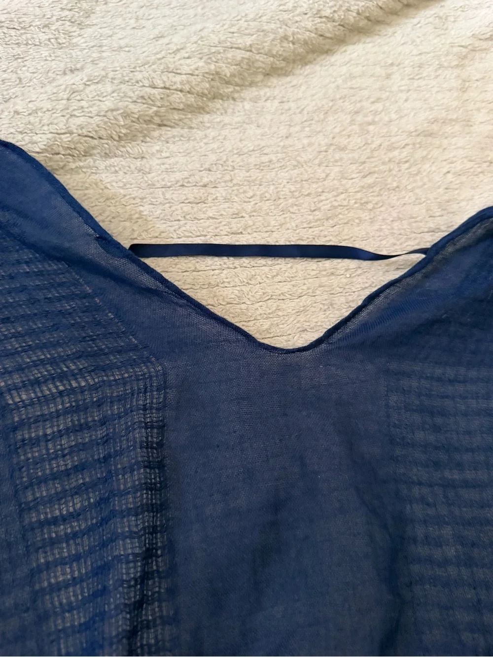 Charlotte Russe Navy Blue Lightweight Sheer Wrap Scarf